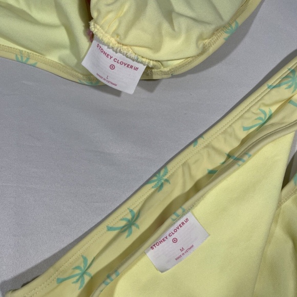 NEW Stoney Clover Lane | Palm‎ Tree | Bikini Top [ L ] + Scoop Bottom [ M ] - Picture 10 of 12
